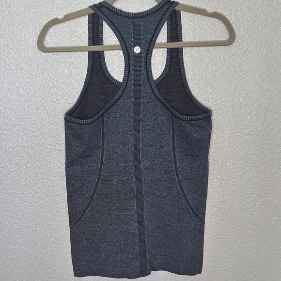 Lululemon Swiftly Tech Racerback - 6 Black / Desert Teal - Picture 5 of 6